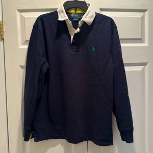 Polo by Ralph Lauren Mens Rugby Shirt Long Sleeve Size L Navy